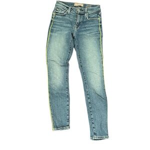 7 For All Mankind Blue Skinny Jeans with Vintage Fade